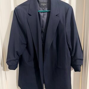 Banana Republic Dark Navy Longline Blazer